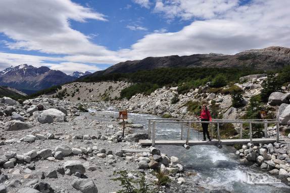 Regressando da Laguna de Los Tres, no parque Los Glaciares, região de El Chaltén, no sul da patagonia argentina